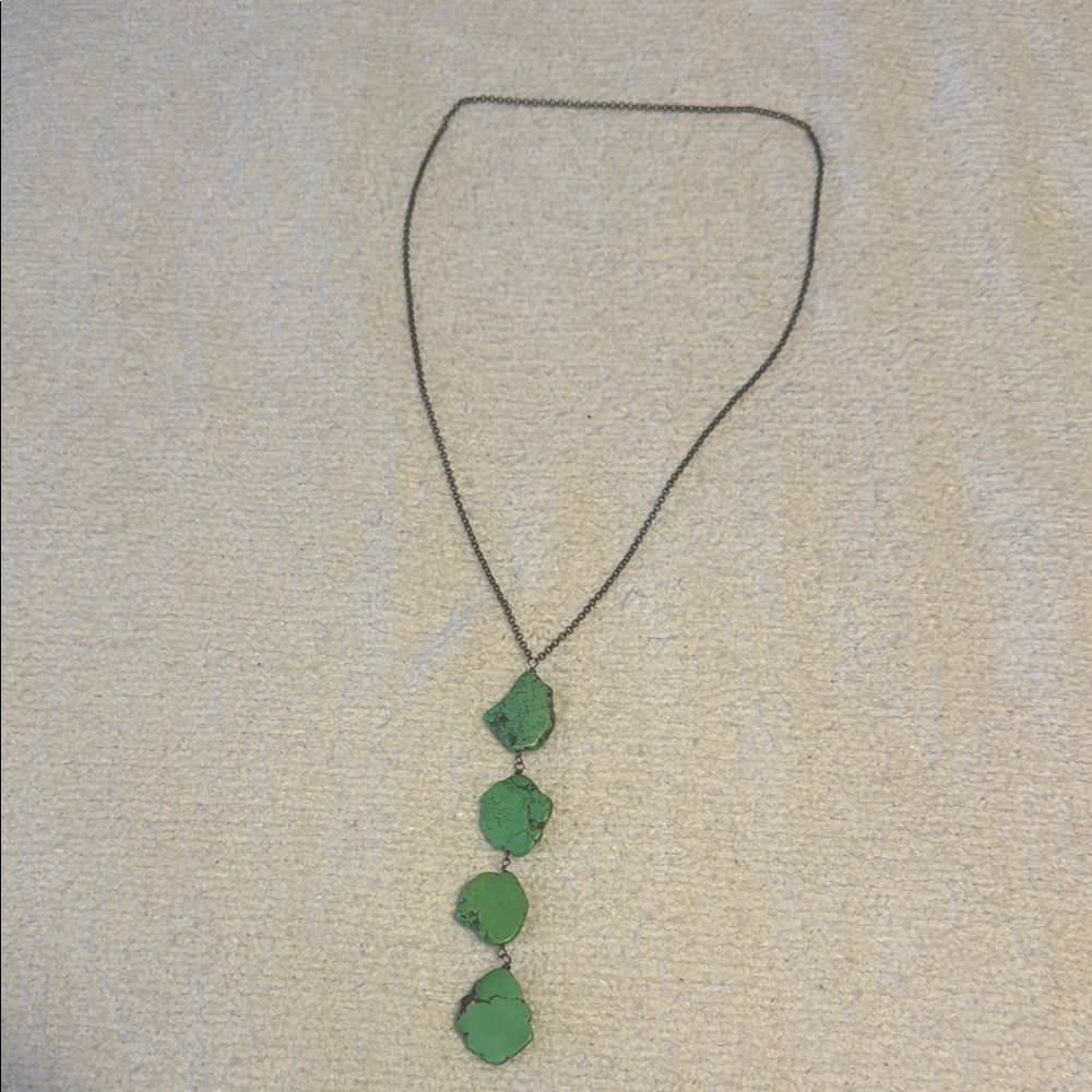 Boutique Stone Green Pendant Statement Necklace